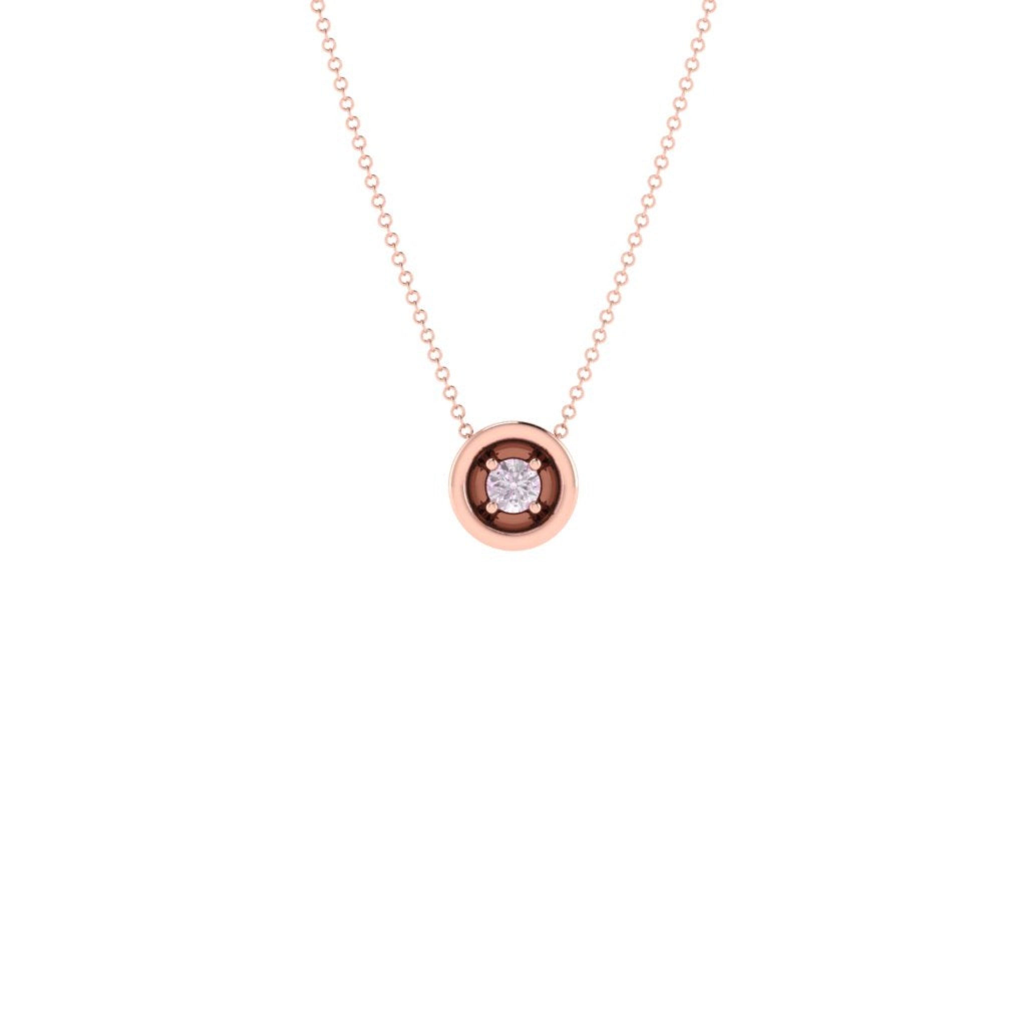 Illusion Set Solitaire Pink Pendant